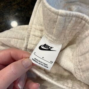 Nike heathered cream sweat pants womens sz Small like new